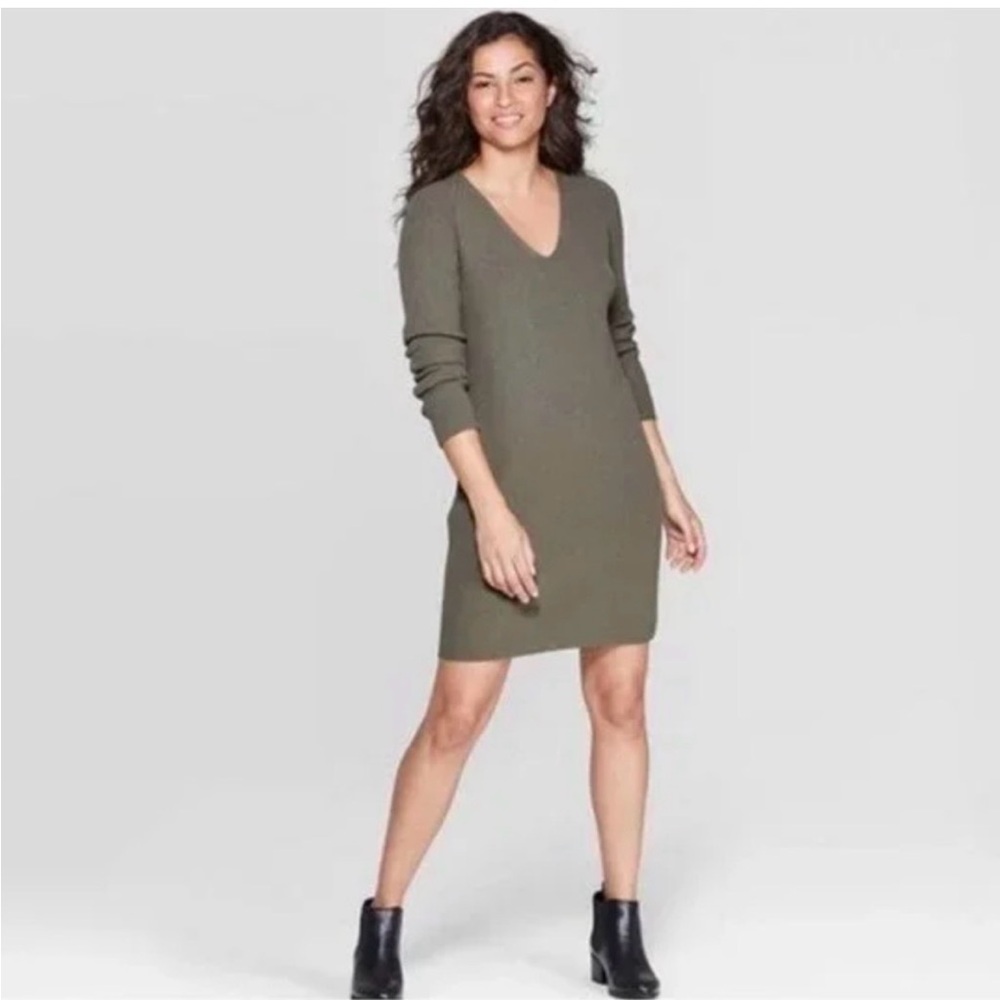 a new day olive Knit Dress XS
